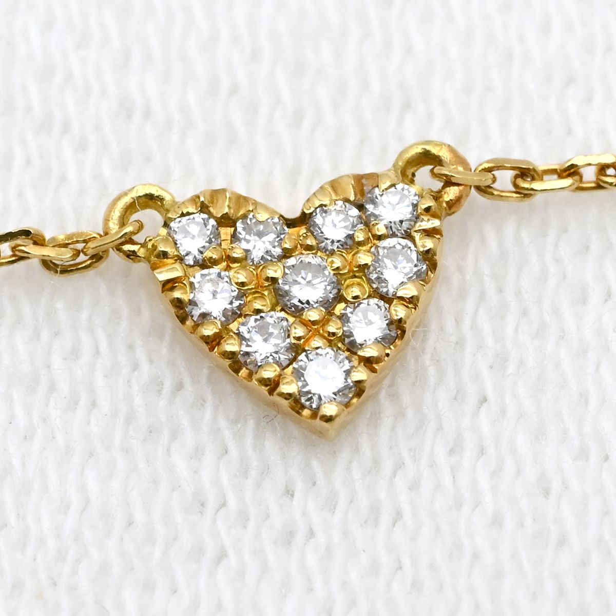 アーカー AHKAH ブレスレット ハートパヴェ K18YG ダイヤモンド