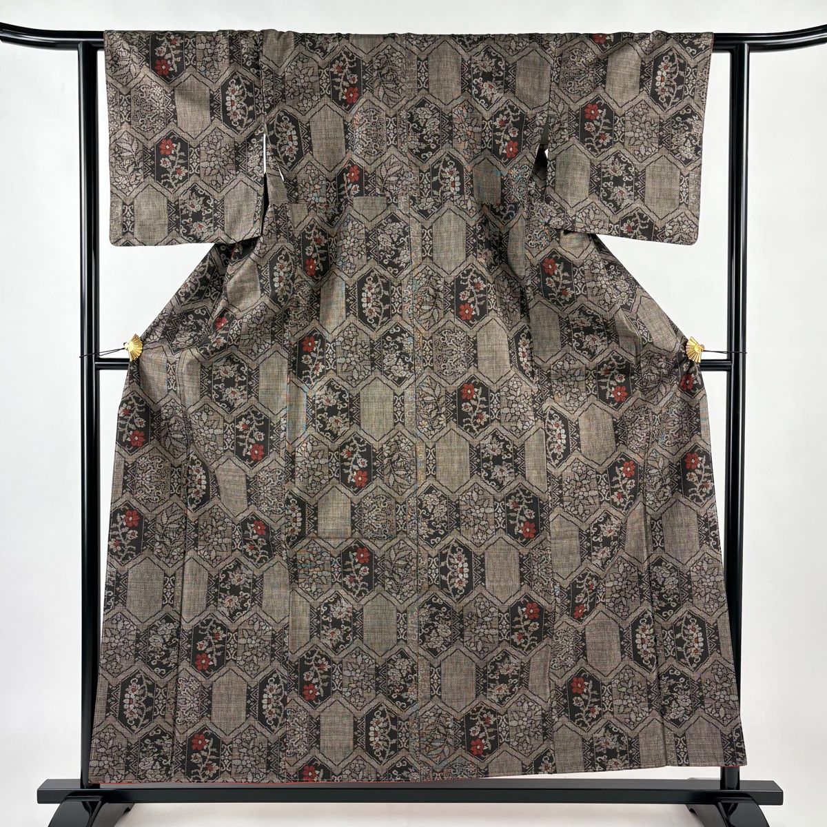 平和屋着物□本場大島紬 風景文 正絹 逸品 CAAV2607ev