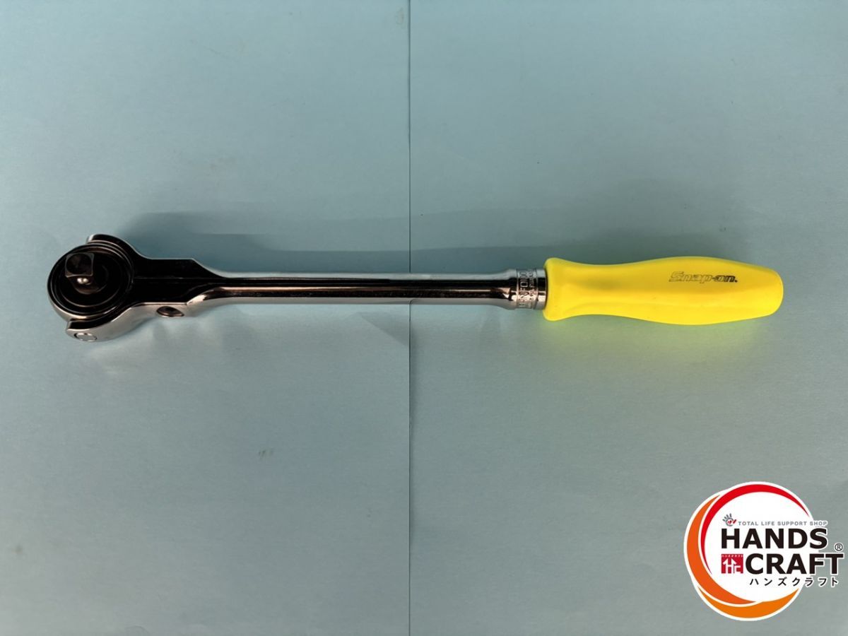 ♭ 品 Snap-on スイベルラチェットハンドル FHNFD100 3|8 ハイビジイエロー スナップオン 熊本けやき通り店
