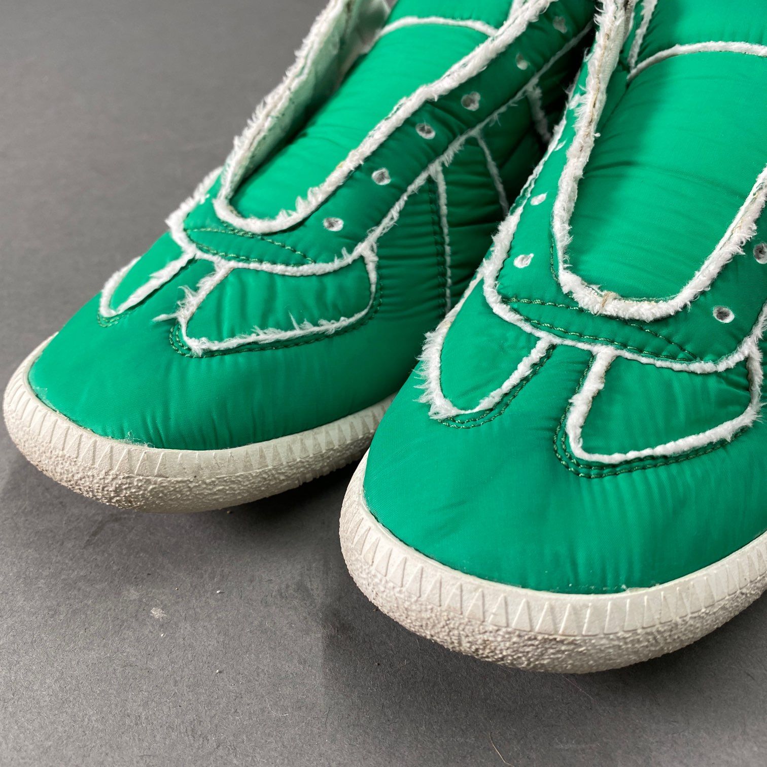 Maison Margiela スニーカー 黄緑 2007424M0257 Maison Margiela White Limited Edition Mixed Patchwork
