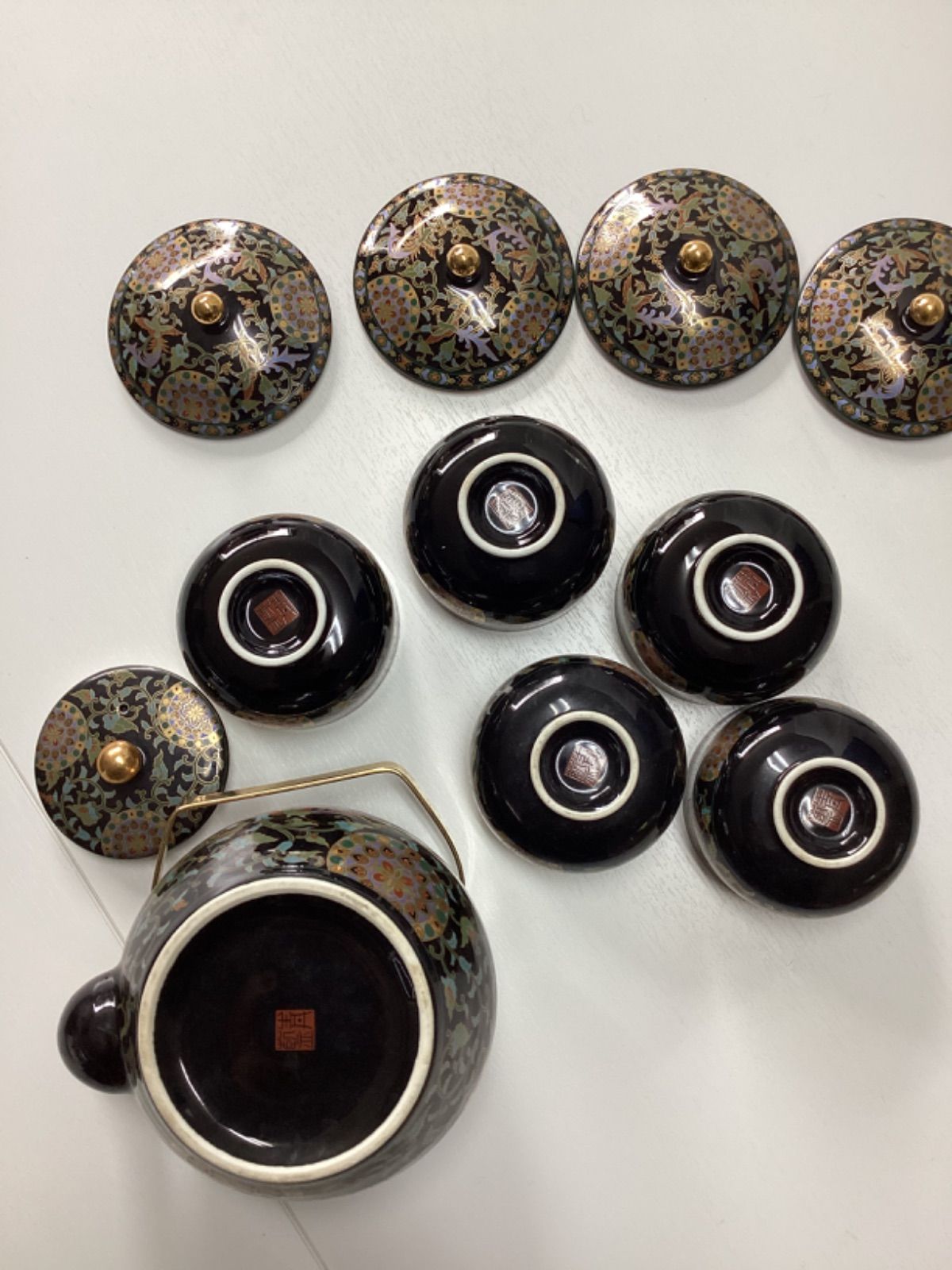 正倉院青藍窯瑞鳥汲み出し茶器6点セット E-S - メルカリ