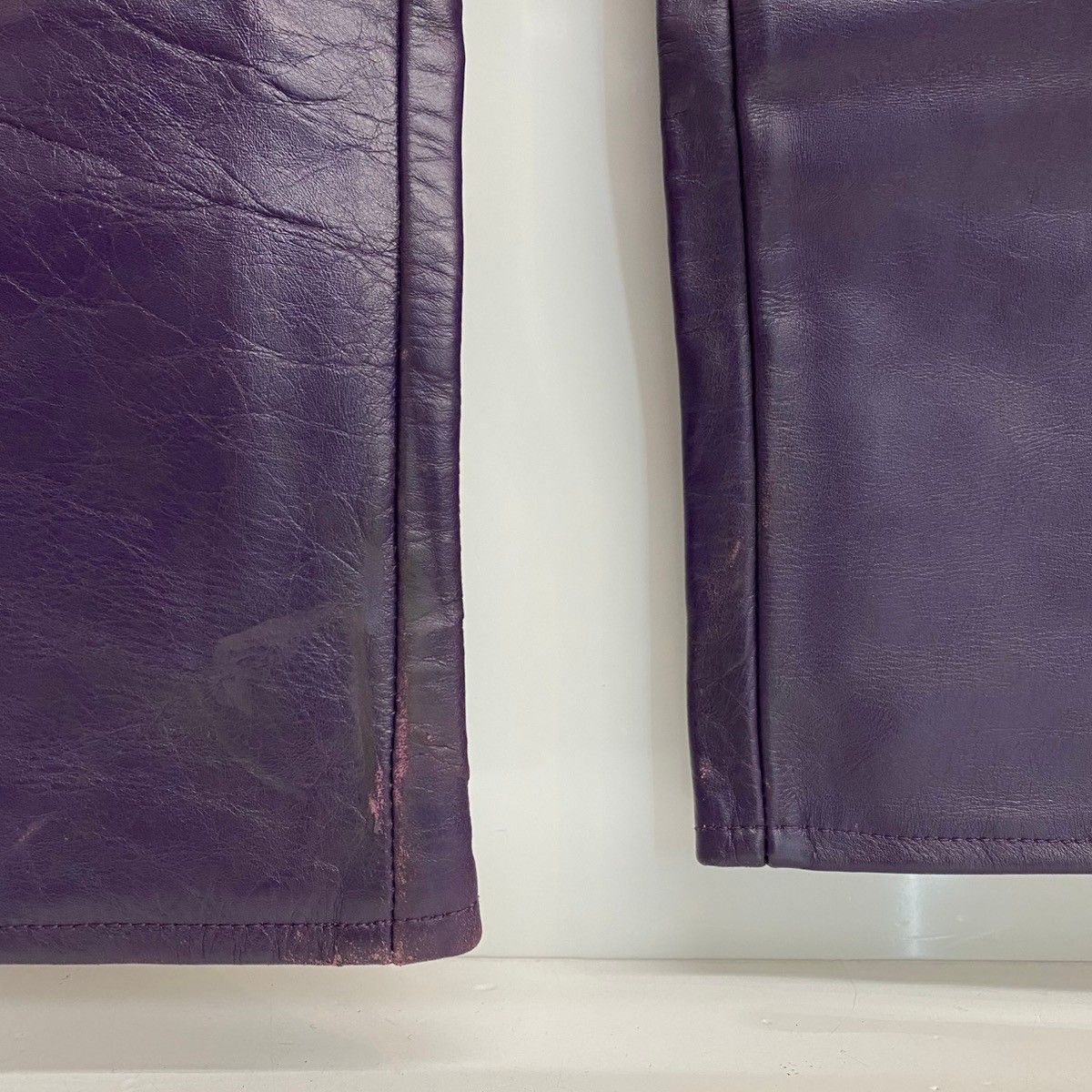 ショット SCHOTT レザーパンツ ボトムスその他 パープル 201 MB-1135 VB