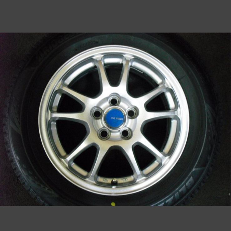 T-2141 本州 23年製 VRX3 195 65 バリ山 30プリウス カローラフィールダー ウィッシュ 15インチスタッドレス タイヤホイール