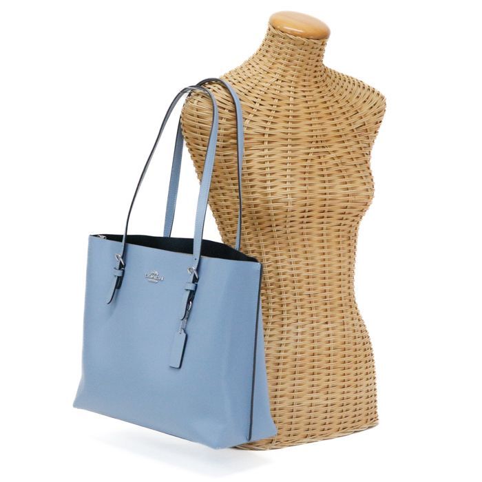 【ABランク】 コーチ COACH モリー トート ペブル レザー 1671 トートバッグ 肩掛け ハンドバッグ 手提げかばん レディース ライトブルー / イエロー 正規品 中古 mbh27001 ABランク】 コーチ COACH モリー トート ペブル レザー 1671 トート