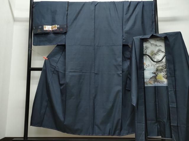 平和屋着物○男性 本場大島紬 アンサンブル 原永孝義作 100亀甲 総詰め