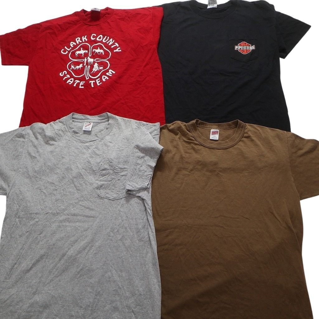 2025，HOT 古着卸 まとめ売り USA製 半袖Tシャツ 14枚セット (メンズ XL /2XL /3XL ) ヘインズ ヒューストン ARMY ミリタリー NB7279 1円スタート