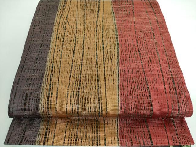 平和屋本店□極上 本場筑前博多織 草木染 手織工房 染匠：小森久 両面  