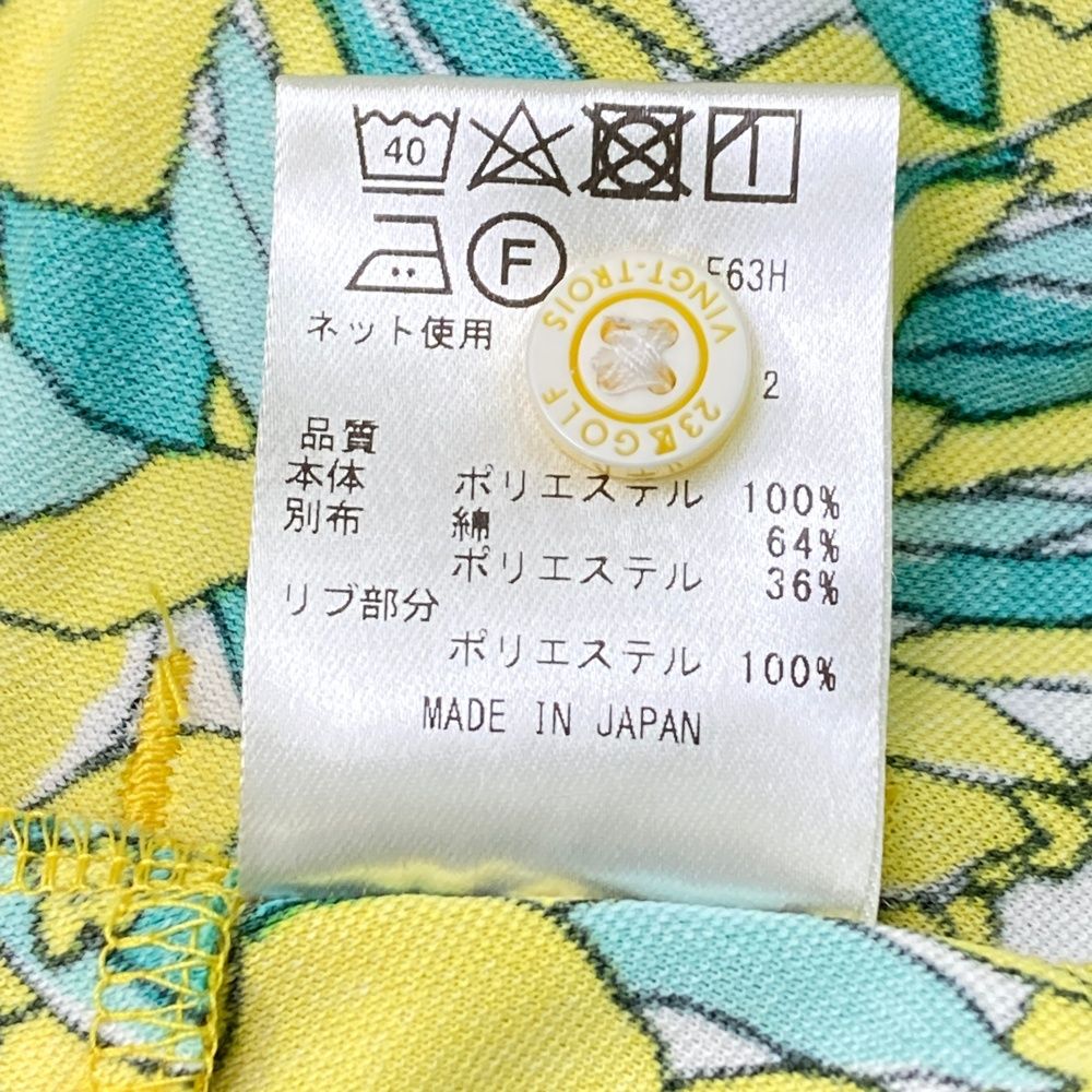 サイズ：M-L 23区GOLF ニジュウサンクゴルフ  半袖ワンピース 花柄 イエロー系 [240101483408] ゴルフウェア レディース ストスト サイズ：M-L 23区GOLF ニジュウサンクゴルフ 半袖ワンピース 花