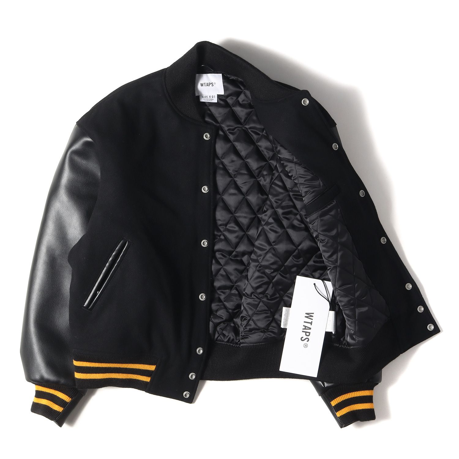 ダブルタップス バーシティジャケット スタジャン 22AW ブラック 黒 S