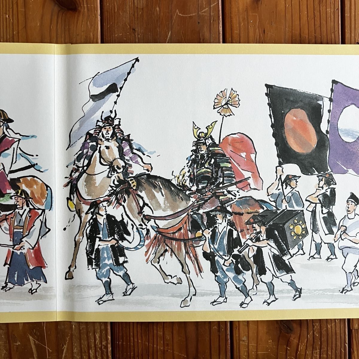 相馬野馬追絵巻」福島県 巻物 相馬中村藩 奥州国 旧陸奥国 製作：朝倉