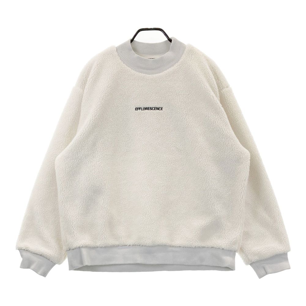 サイズ XL EFFLORESCENCE エフロレッセンス モックネック ボア トレーナー ホワイト系 240101471235 ゴルフウェア メンズ ストスト