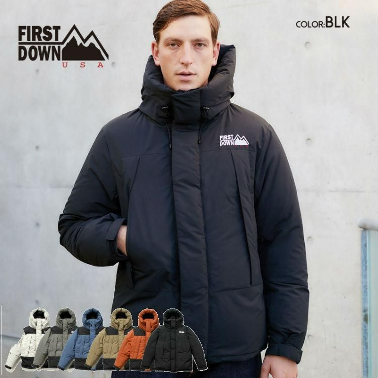 FIRST DOWN 2トーンダウンパーカー メンズ アウトドア ストリート