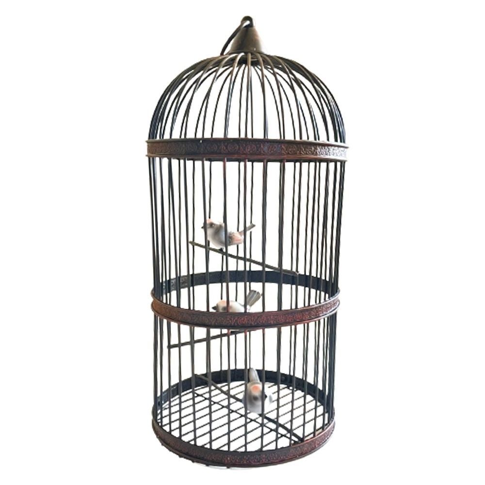 ペット用品 鳥籠 アイアン バード ケージ 53cm リング取っ手付き 鳥かご STEELWINDOWSANDDOORS_COM