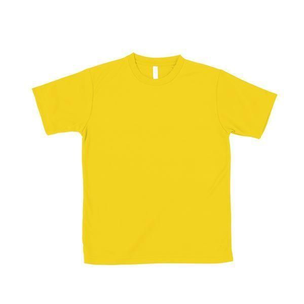 （まとめ）ATドライTシャツ LL イエロー 150gポリ100%〔×10セット〕