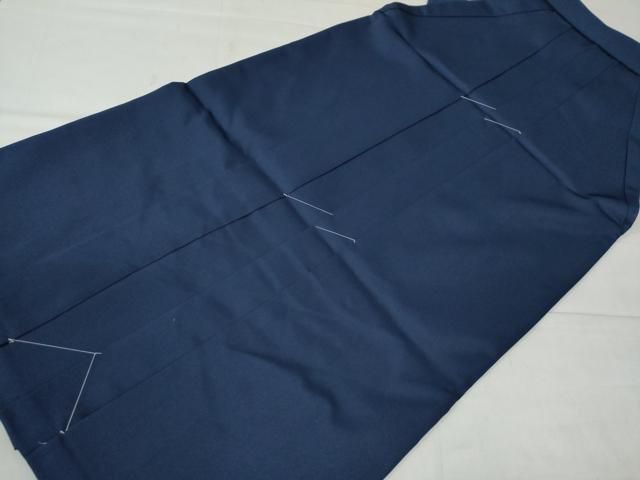 平和屋着物○女性 行灯袴 総刺繍 花唐草文 留紺色 卒業式 洗える着物