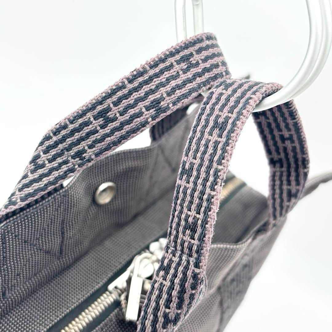 HERMES エルメス エールライン　PMトートバッグ グレー系 鞄 カデナ無 HERMES エルメス エールライン PMトートバッグ グレー系 鞄 カデナ無
