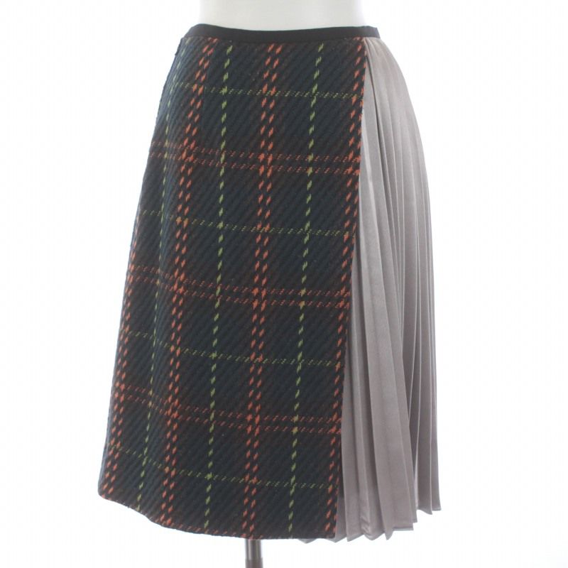 チェスティ Chesty フレアスカート プリーツスカート 切替 ひざ丈  