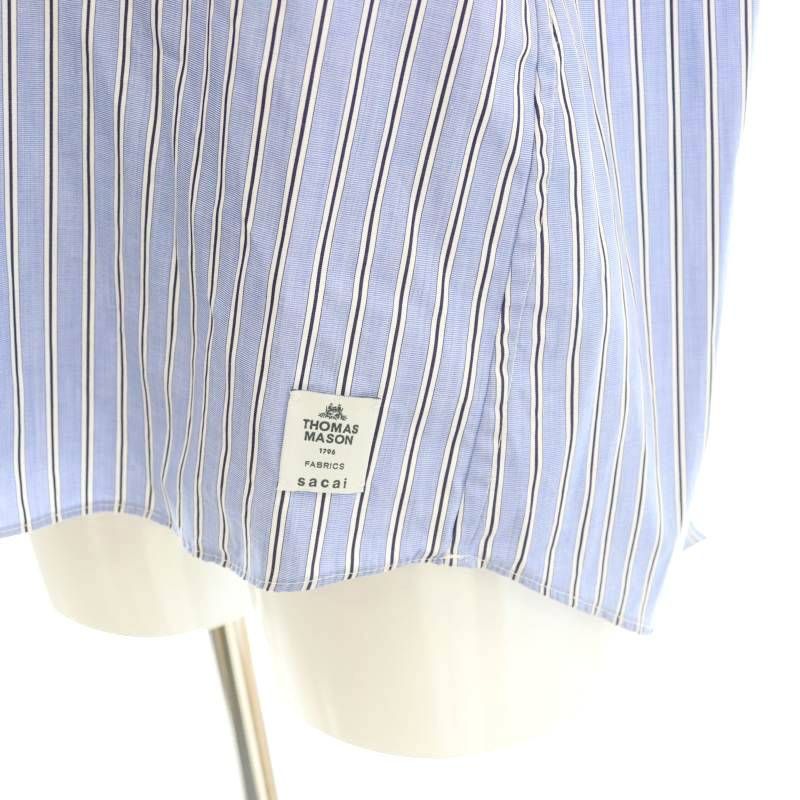 sacai 24AW Thomas Mason ストライプ ハーフジップ sacai サカイ 23SS Thomas Mason vertical-stripe Print Cotton