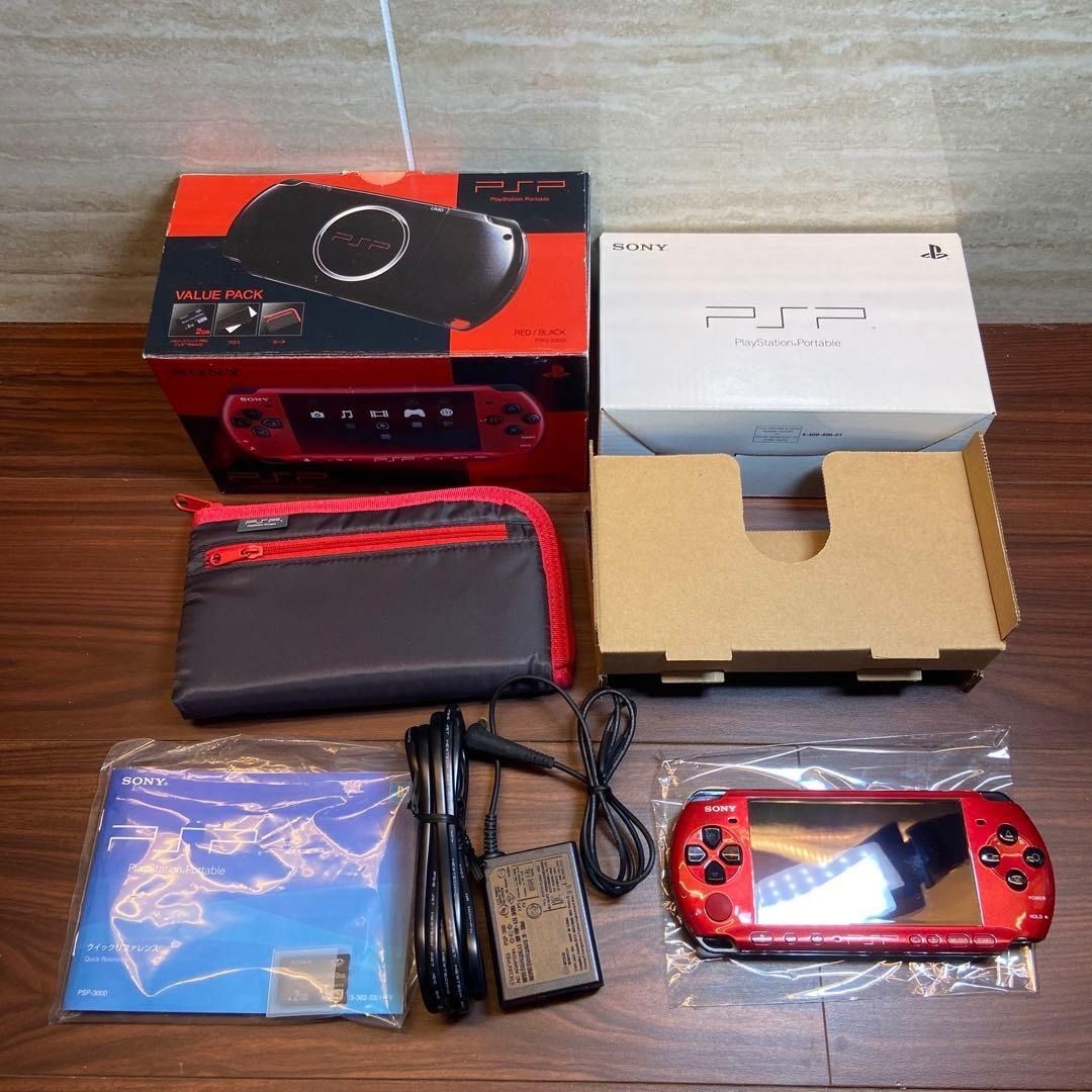 PSP 3000 バリューパック レッド ブラック 3985