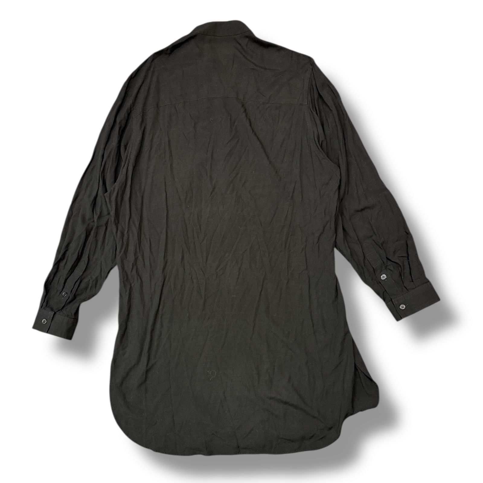 Yohji Yamamoto POUR HOMME 23SS ノーカラーロングシャツ 長袖シャツ 