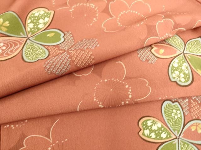 平和屋着物▽小紋　単衣　舞桜文　洗える着物　DAAS0229az 平和屋着物▽小紋 単衣 舞桜文 洗える着物 DAAS0229az