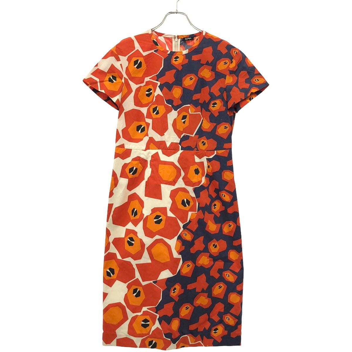 JIL SANDER NAVY ジル サンダーネイビー 15SS フラワープリントドレス 