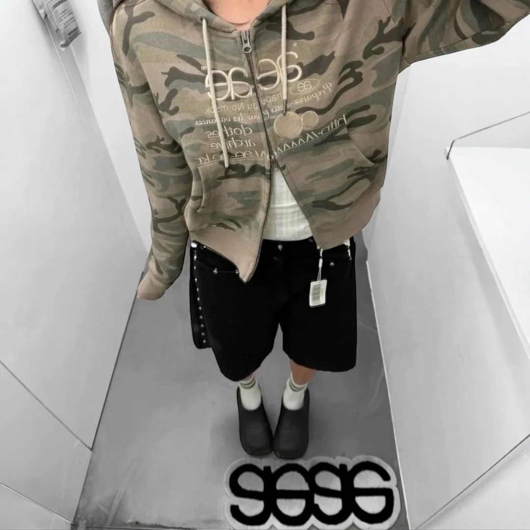 トップス AEAE WEB LOGO CROP HOOD ZIP UP WEB LOGO CROP HOOD ZIP UP（パーカー）｜aeae