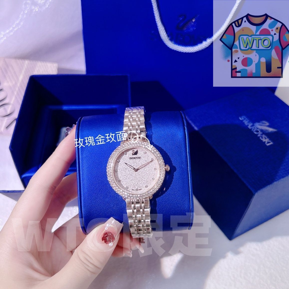 Swarovski スワロフスキー 腕時計 今日WTO】SWAROVSKI スワロフスキー 時計 シンプルで目立つ