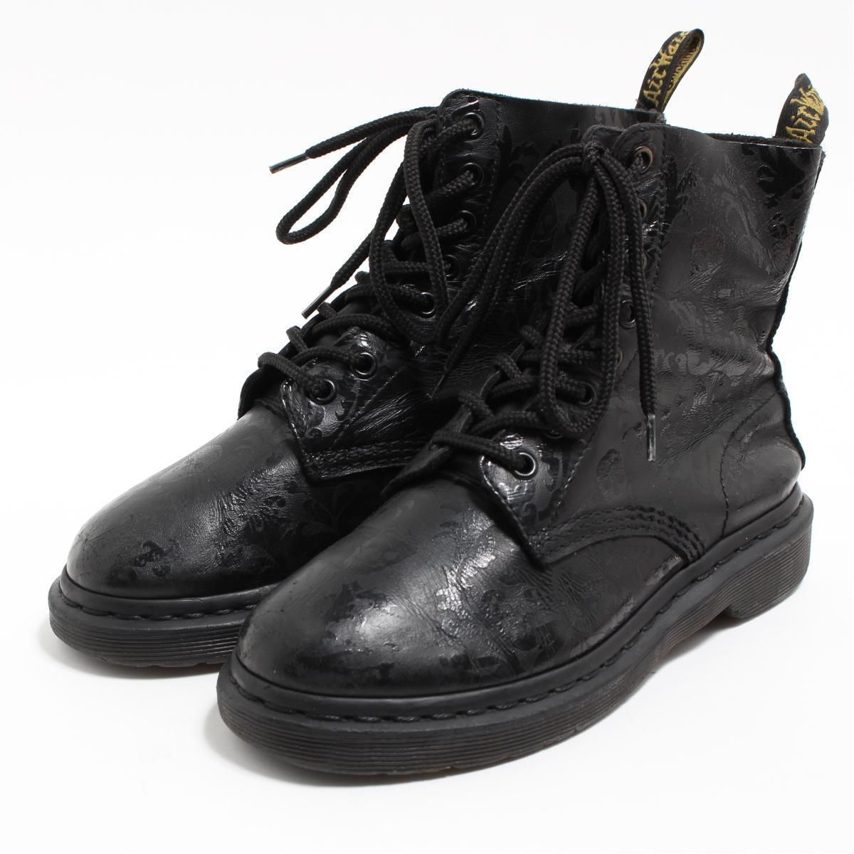 古着 ドクターマーチン Dr.Martens CASSIDY ドクロ柄 スカル柄 8ホール 