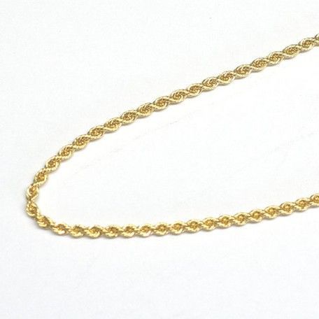 ゴールドアクセサリー ネックレス ロープチェーン 長さ50cm 線幅2.2mm 18金 K18