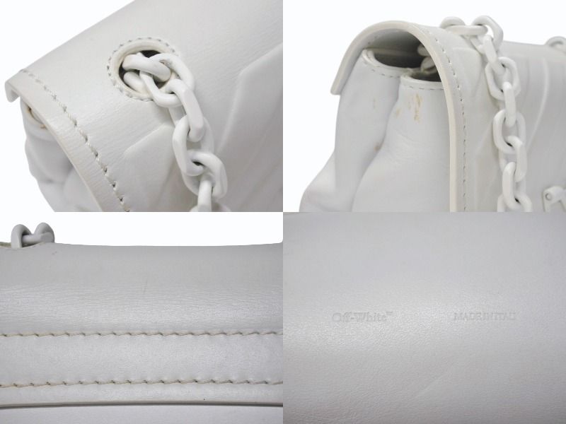 公式完売！関送込【Off-White】バインダー ショルダーバッグ 白 OFF WHITE オフホワイト バインダー クリップ ソフト ショルダー
