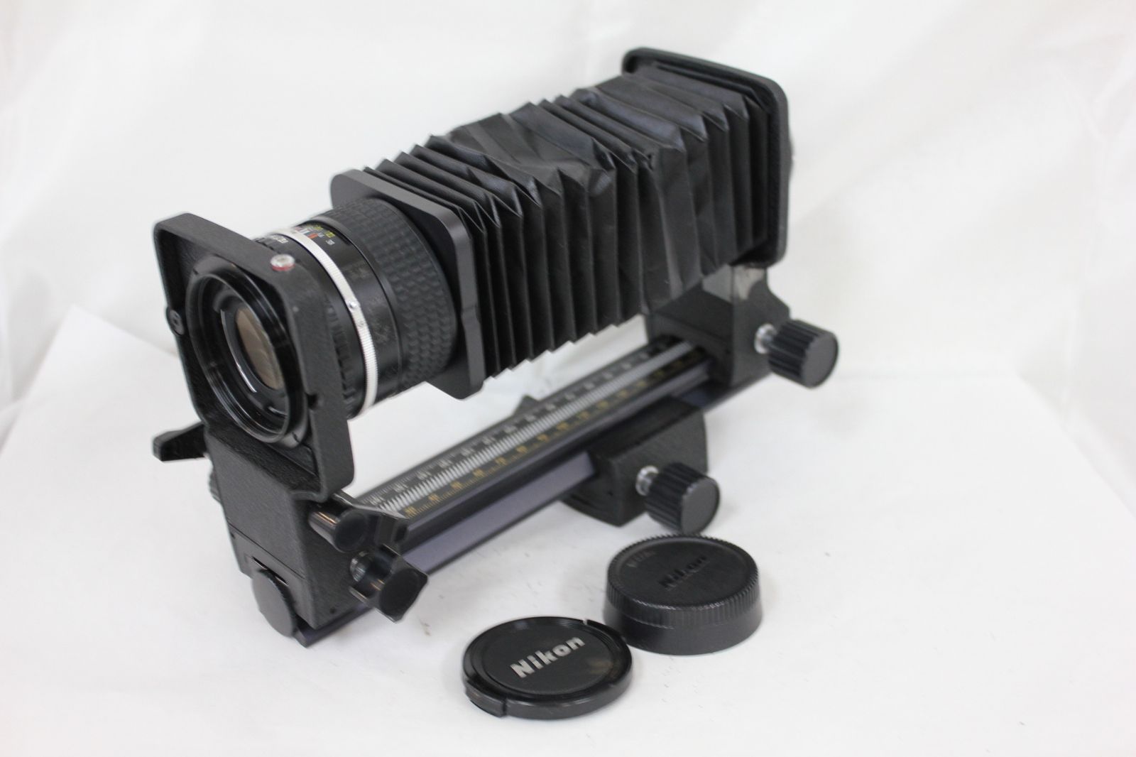 返品保証 ニコン Nikon LENS SERIES E 100mm F2.8 BELLOWS PB-6 前後キャップ付き レンズ M5991