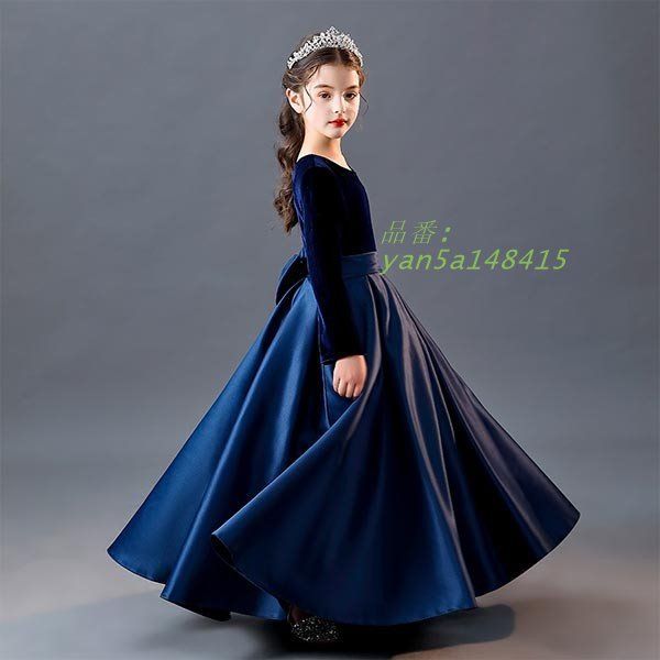 子供ドレス ピアノ発表会 フォーマルドレス ロングドレス 演奏会 結婚式 七五三 子ども服 ベビードレス 入学式 女の子ドレス yan 5 a 148415