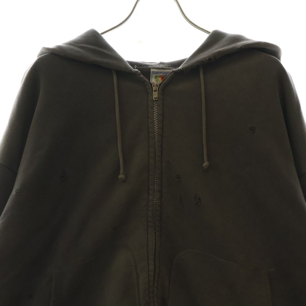 SAINT MICHAEL (セントマイケル) 23AW ZIP PARKA/DAMAGE/BLACK