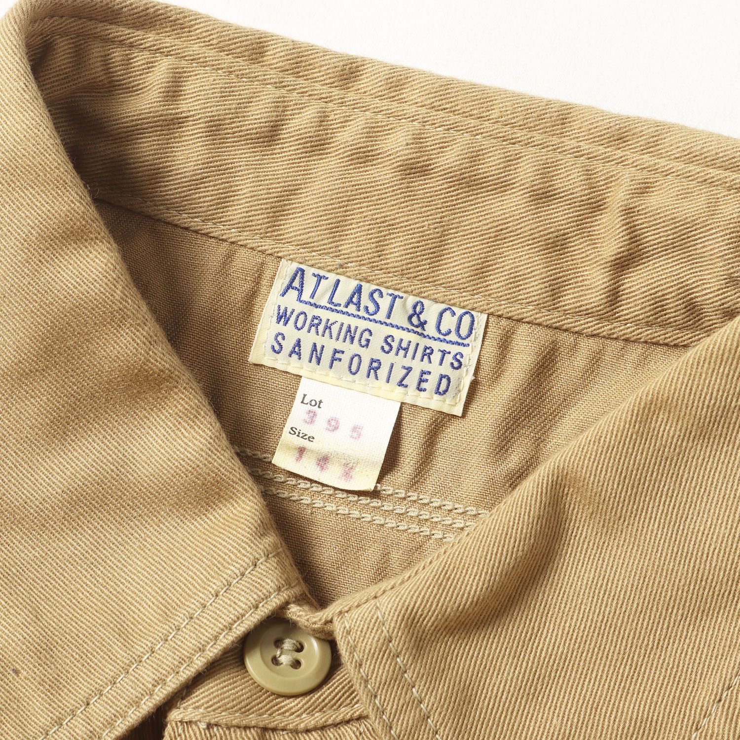 At LAST&CO アットラスト シャツ カーキ サイズ:14 1/2 | Lot.395