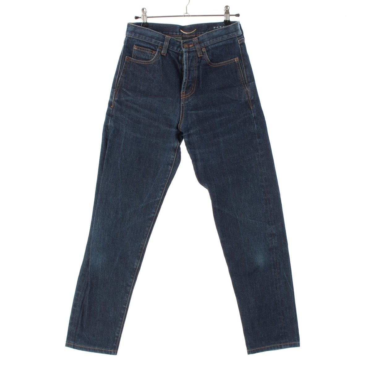 サンローラン 20年 ボタンフライ テーパード デニム パンツ ジーンズ 644024 インディゴ ブルー 25