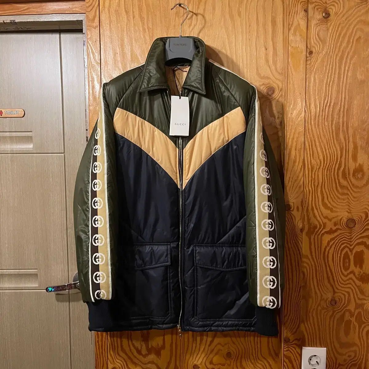 GGロゴ カラーブロック ジャケット