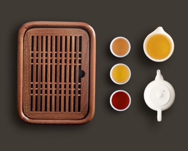 無垢材のシンプルな小さなティートレイ家庭用シンプルなティーテーブル1人用水貯蔵茶海茶セットトレイ乾燥茶トレイ