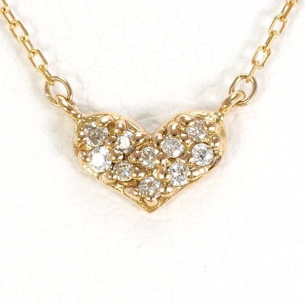 K18PG ネックレス necklace ダイヤ 0.05 総重量約0.9g 約41cm