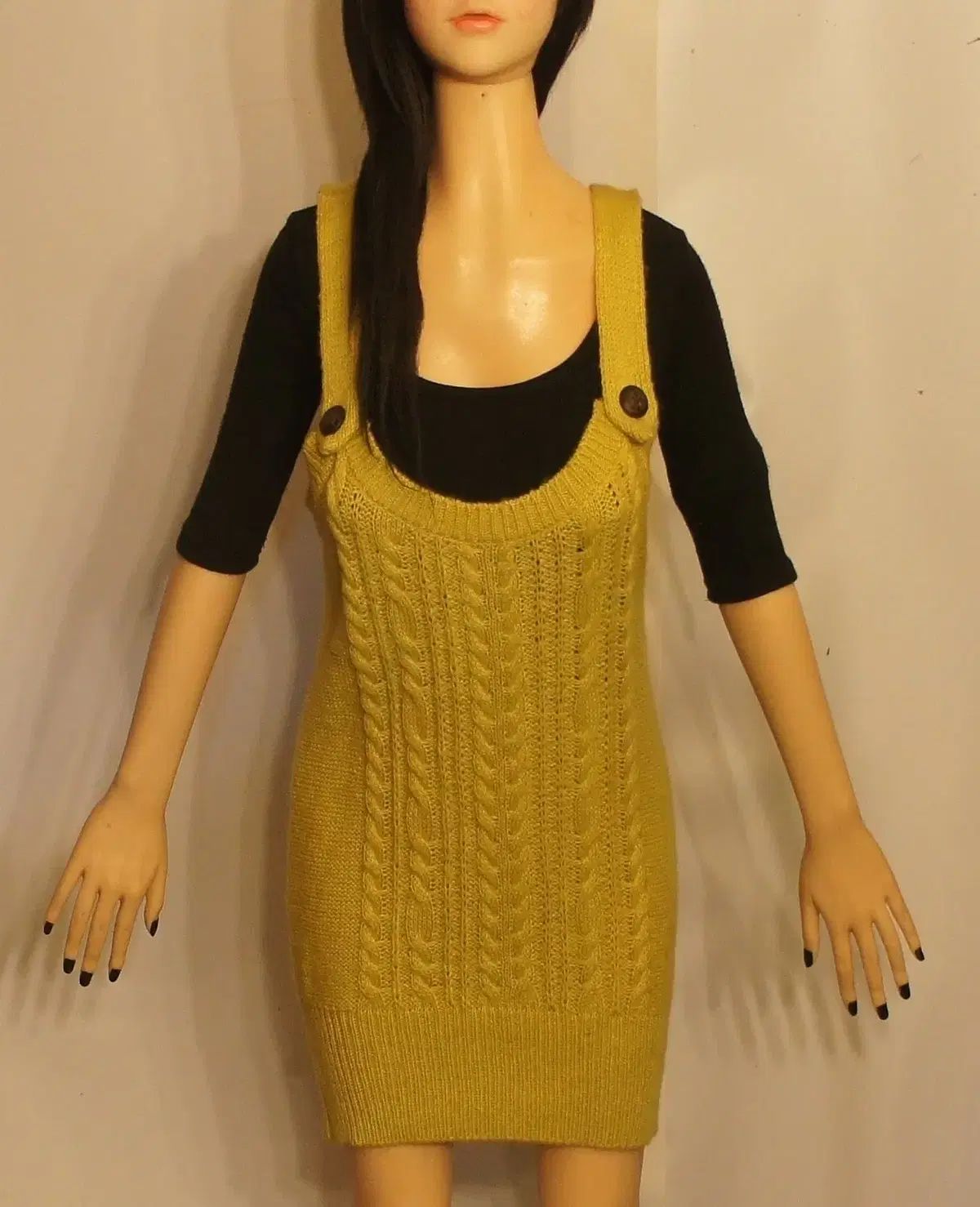 1621サスペンダースカート 冬ワンピース ヴィンテージワンピース ニットワンピース レディースワンピース スカート