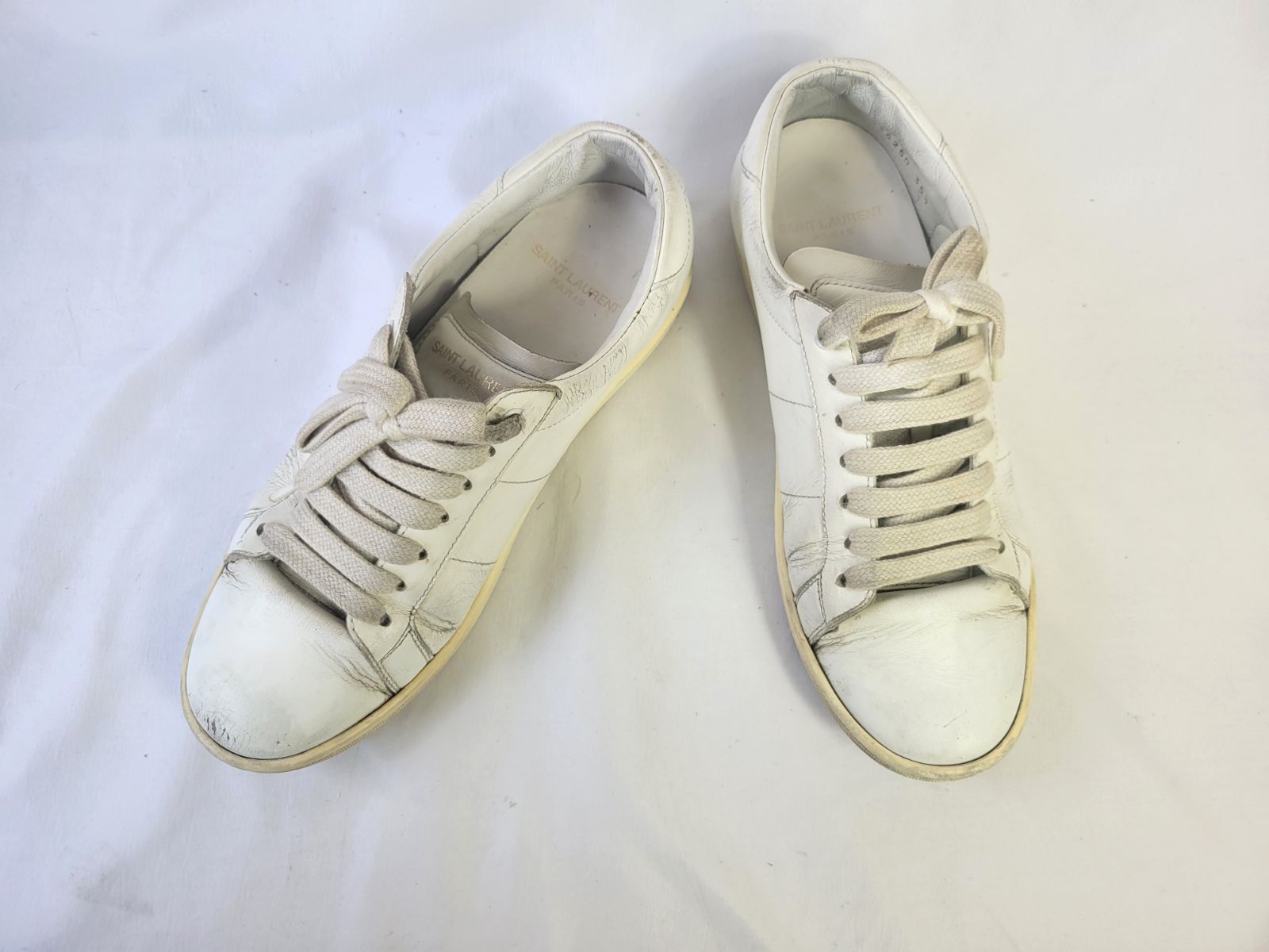 18SS SAINT LAURENT PARIS 501612 レースアップレザースニーカー