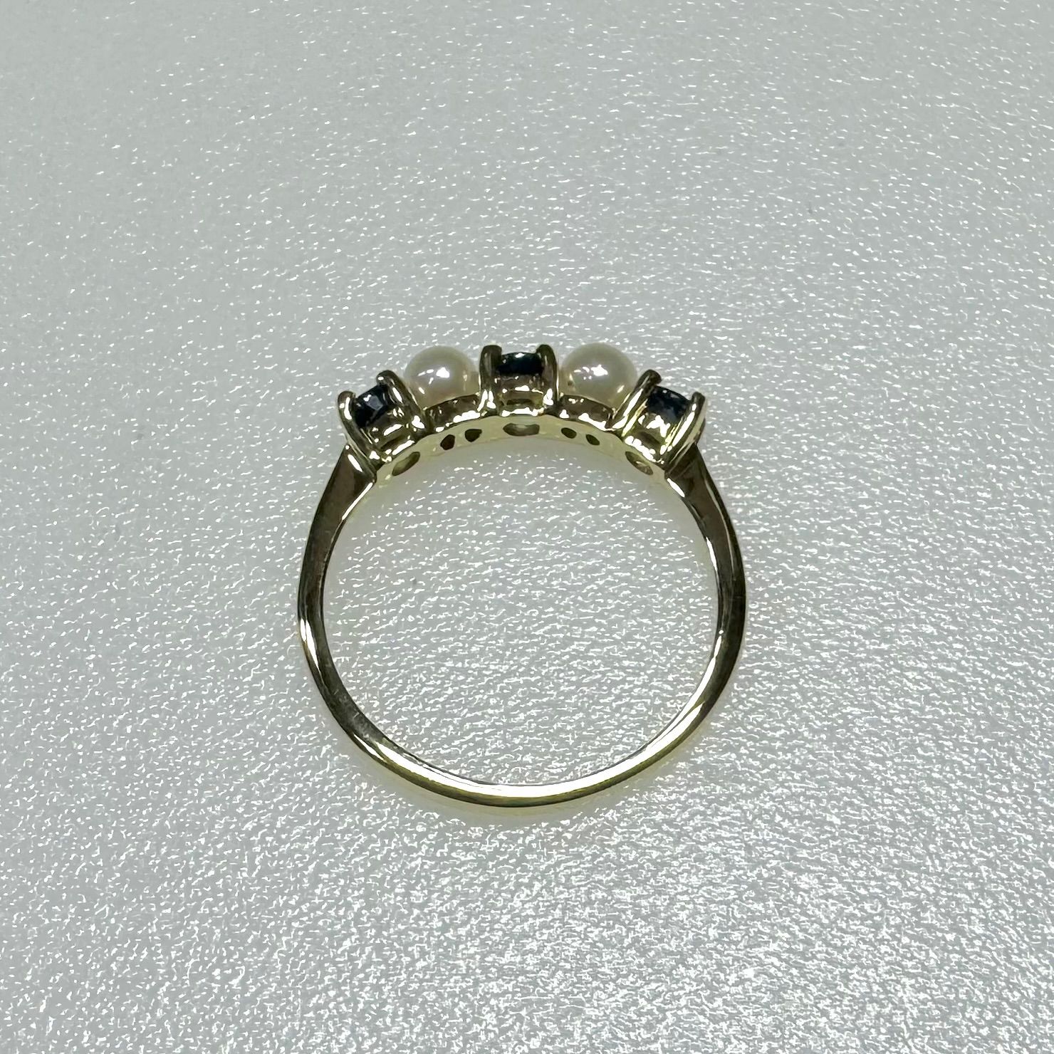 Tiffany &Co.Au750 パール　サファイア　リング　k18 ティファニー