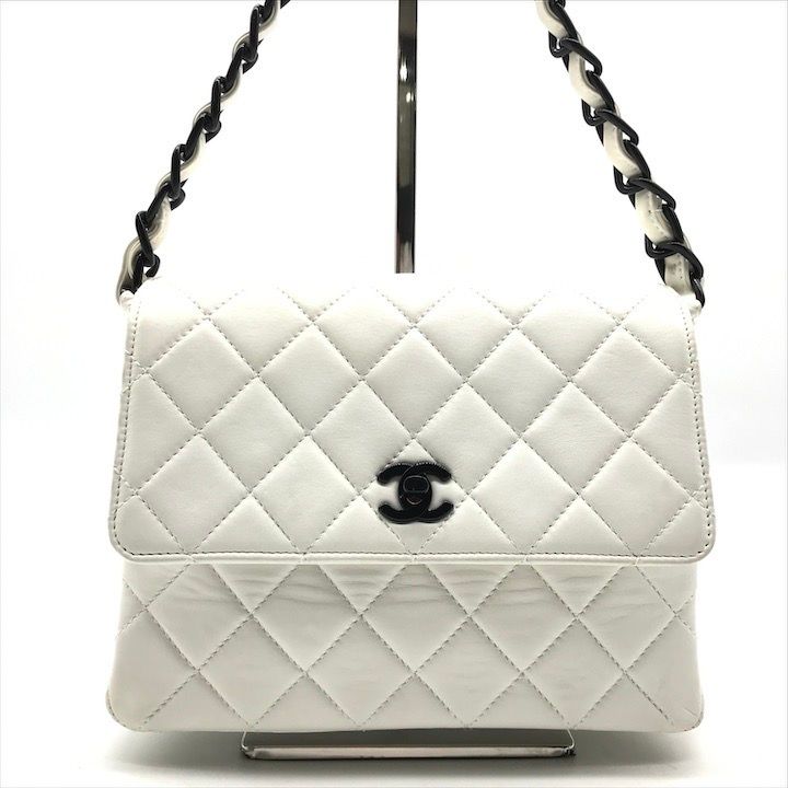 人気定番，定番 良品 CHANEL シャネル マトラッセ ターンロック プラチェーン ハンド バッグ ホワイト レディース ブランド 鞄 k3165 その他