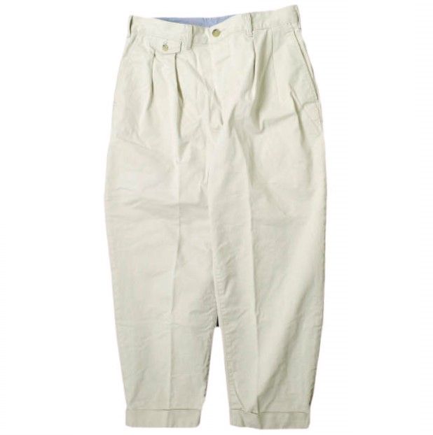 BEAMS PLUS ビームスプラス 日本製 2プリーツチノワイドアンクルパンツ 11-23-0216-874 M CEMENT(ベージュ) チノパン ボトムス g18320