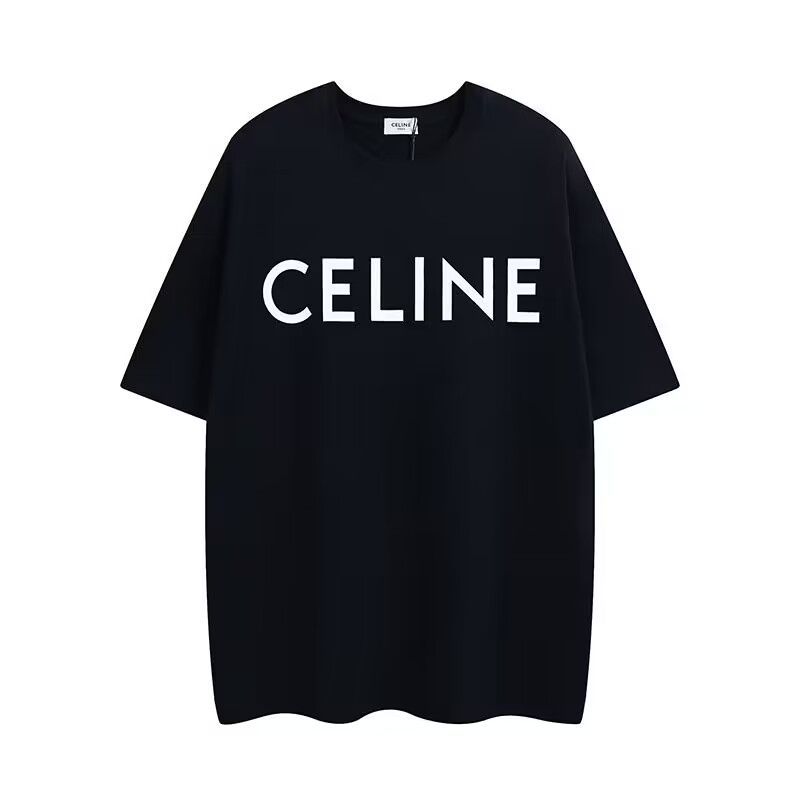 数量限定！特売 CELINEセリーヌ - 半袖Tシャツ 男女兼用 ブラック メンズ