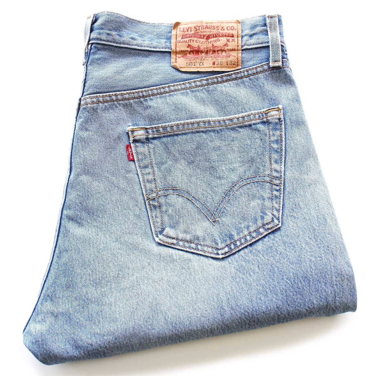 00s Levi'sリーバイス 501 ダメージ デニムパンツ ヒゲ W38