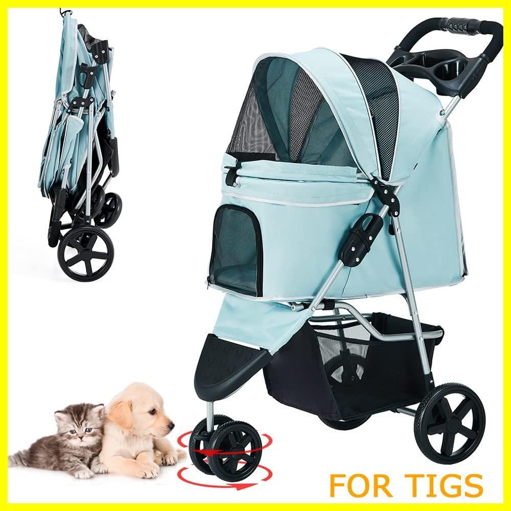 人気商品】wangmao ペットカート 折りたたみ 3輪 犬用ベビーカー