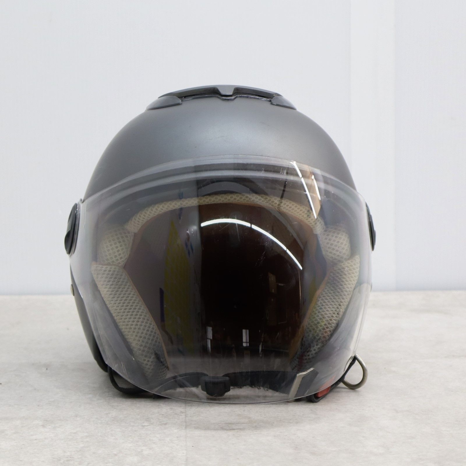USED ｜ジェットヘルメット インナーシールド｜TNK ZJ-2 58-59cm｜PSCマーク付き ユニセックス ハーフマットグレーP0341