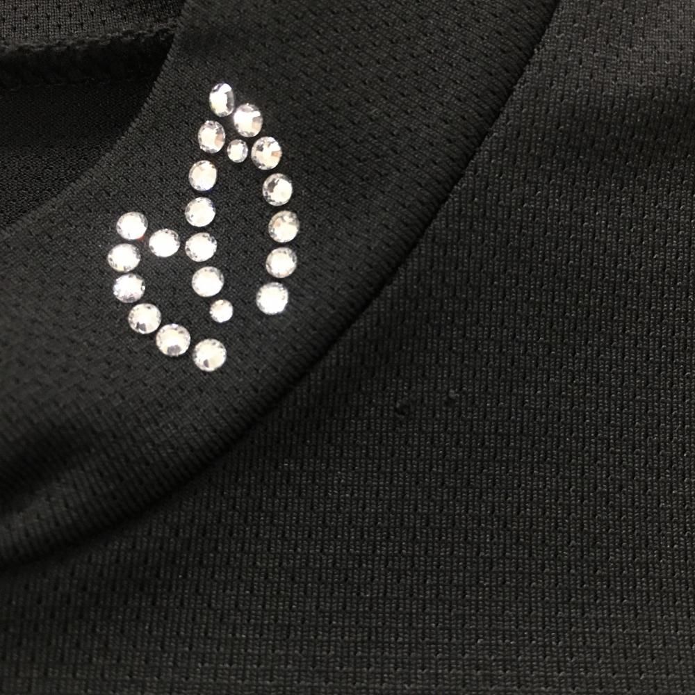 美品】マスターバニー 半袖ハイネックシャツ 黒×シルバー フロントロゴ