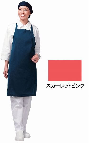 定番，定番人気 ワコウ(WAKO) エプロン スカーレットピンク たすき掛けタイプ アイメッシュ E5200(SEPB905) その他